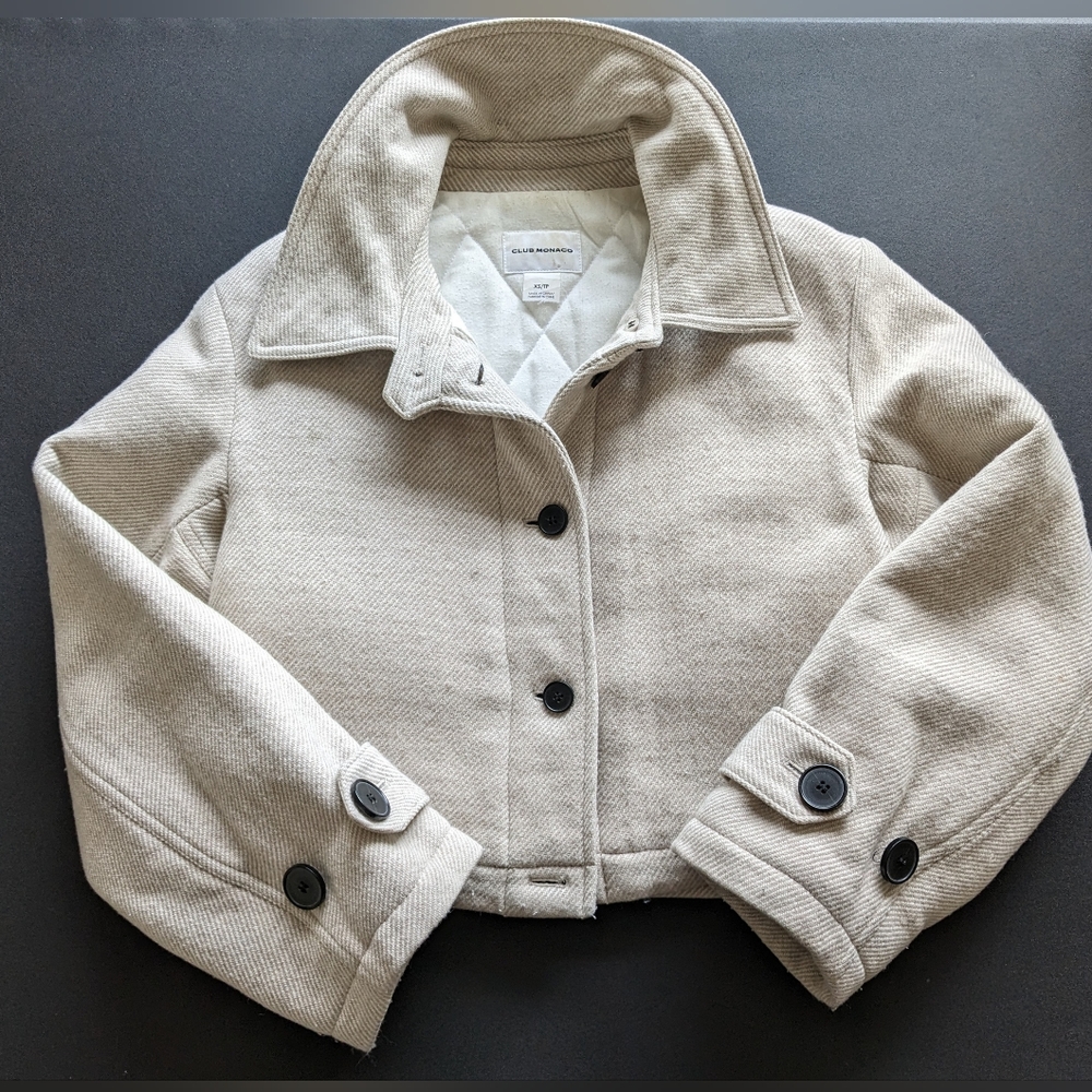 Club Monaco Cropped Peacoat